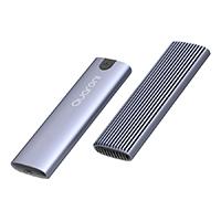 Esta es la imagen de carcasa enclosure quaroni para m.2 nvme / compatibilidad 2280 / cable usb c / aluminio