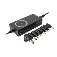 Esta es la imagen de cargador universal inteligente con puntas intercambiables y puerto usb perfect choice - negro