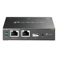 Esta es la imagen de controladora | tp-link | oc200 | cloud omada |2 rj45 10/100 mbps soporta poe 802.3af/802.3at | 1 usb 2.0 | micro usb administra hasta 100 dispositivos y 1