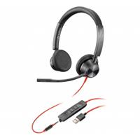 Esta es la imagen de diadema hp poly 8x221aa blackwire 3325 / alambrica usb -a con microfono salida 3
