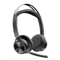 Esta es la imagen de diadema hp poly 9t9j3aaac3 voyager focus 2 uc/bluetooth dongle usb-a conexion de hasta 2 dispositivos estereo hasta19 h de conversacion alcance hasta 50 m sin base de carga