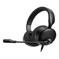 Esta es la imagen de diadema - techzone - tzacdii02 - alambrica usb a - sonido estereo - manos libres - negro