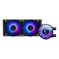 Esta es la imagen de disipador de enfriamiento liquido msi mag coreliquid a12 240 / black/ 240mm / intel