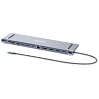 Esta es la imagen de docking/manhattan/190305/estación de carga / hub multipuerto usb-c pd 12 en 1 para tres pantallas 4k