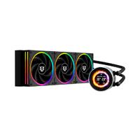 Esta es la imagen de enfriamiento liquido hydrox expert level hyx40 /  pantalla oled 2.1 pulg full color / serie de 7 pines / argb / 3 ventiladores / hidrodinamico / software / 2400 rpm / intel - amd / negro / br-941808