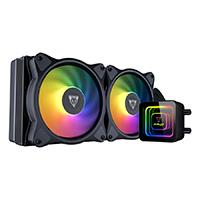 Esta es la imagen de enfriamiento liquido ocelot gaming oel240 / 240mm / argb / 70 cfm / 1800 rpm / 32 db / intel y amd / color negro