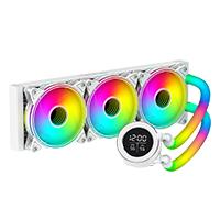 Esta es la imagen de enfriamiento liquido ocelot gaming polar wave 360 white / 360mm / argb / 70 cfm / 1800 rpm / 32 db / intel y amd / color blanco