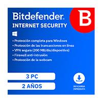 Esta es la imagen de esd bitdefender internet security / 3 usuarios / 2 años (entrega electronica)