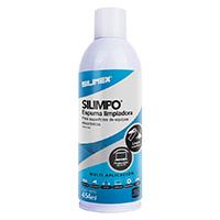 Esta es la imagen de espuma limpiadora | silimex | silimpo 454ml | limpia equipos de superficies electronicos | proteccion rayos uv | libre de cfcs y hcfcs