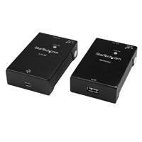 Esta es la imagen de extensor de usb 2.0 a travs de cable rj45 cat5e/cat6 - hasta 50m - kit adaptador extensor de alta velocidad de puerto usb - alimentado - 480mbps - en metal - startech.com mod. usb2001extv