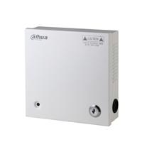 Esta es la imagen de fuente de poder dahua distribuidor de energia 5 canales/ 12 vdc/ 4 amp/ fusibles intercambiables/ proteccion de sobrecarga/ color blanco