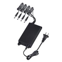 Esta es la imagen de fuente de poder/ dahua/ euha12120-070d pfm322/ regulada de 12 vcc 2.8 amperes/ salida tipo pulpo de 4 canales con conector macho/ 0.7 amper por canal/ proteccion de temperatura/ color negro