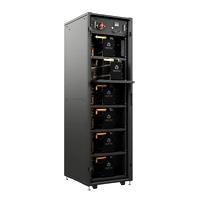 Esta es la imagen de gabinete externo vertiv liebert 24eb 12280cab100 24 baterias 12v 80ah breaker cableado frame 100kva