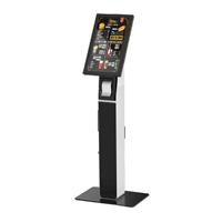 Esta es la imagen de kiosco - techzone - tzpokia21-01 - andorid 11 - con pedestal de piso - wifi - ethernet - no incluye impresora - no incluye licencias