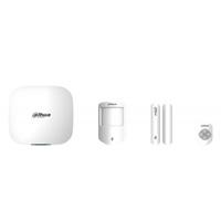 Esta es la imagen de kit de alarma dahua inalmbrico con conexin wifi y ethernet / monitoreo por app / incluye panel wifi ethernet un sensor de movimiento un contacto magntico un control remoto