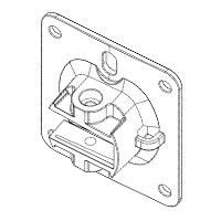Esta es la imagen de kit de montaje hpe aruba jw055a para access point de exteriores ap-270-mnt-h2