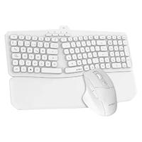 Esta es la imagen de kit teclado y mouse acteck creator ultra confort mk650 / inalambrico / membrana / ergonomico / reposabrazos / blanco / ac-939874