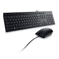 Esta es la imagen de kit teclado y mouse dell km300c alambrico de 105 teclas en español color negro | 580-akkw