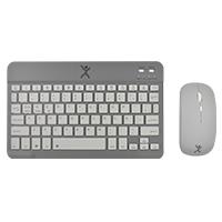 Esta es la imagen de kit teclado y mouse inalambrico bluetooth recargable ergonomico compacto perfect choice genova - negro