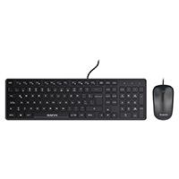 Esta es la imagen de kit teclado y mouse optico quaroni alambrico color negro