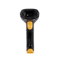 Esta es la imagen de lector codigo de barras - techzone -  tzbesc3 - led bidireccional - usb - 1d - alcance 27cm - 100 lecturas por segundo - incluye base ajustable - negro/amarillo