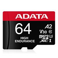 Esta es la imagen de memoria adata micro sdxc/sdhc 64gb uhs-i videovigilancia 24/7 100mb/80mb 4k clase 10 u3 v30 a2 c/adaptador ausdx64gui3v30sha2-ra1