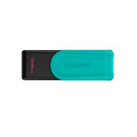 Esta es la imagen de memoria flash usb kingston data traveler exodia s 128gb gen 1 3.2 tipo a c/tapa giratoria negro+turquesa dtxs/128gb