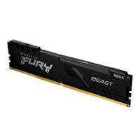 Esta es la imagen de memoria ram kingston dimm ddr4 8gb 3200mt/s fury beast black cl16 288pin 1.35v c/disipador de calor p/pc/gamer/alto rendimiento kf432c16bb/8