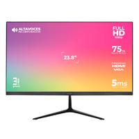 Esta es la imagen de monitor acteck captive vivid sp240 / 23.8 pul / plano / full hd / 75 hz / bocinas integradas / 5 ms / ips / hdmi + vga + dc / soporte vesa 75 / 3 años de garantia / negro / ac-933841