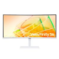 Esta es la imagen de monitor led samsung 34 pulgadas /viewfinity s6/ultra-wqhd(3440 x 1440)/ va / widescreen /curvo/ dp/ hdmi/ hub usb /tb/ 100hz/ blanco