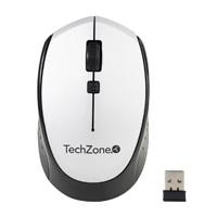 Esta es la imagen de mouse - techzone -  tz19mou01-inapl - optico - inalambrico - bateria aa - 1600 dpis ergonomico plata