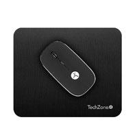 Esta es la imagen de mouse - techzone - tzacmoi30 - inalambrico - nanoreceptor usb a y tipo-c - optico - bateria recargable - incluye mousepad - 2.4ghz - 1000/1200/1600 dpis - 3 botones + scroll - negro