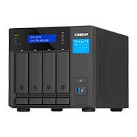 Esta es la imagen de nas qnap h474-pt-8g / 4 bahias / torre / intel pentium 2nucleos 3.7ghz / 8gb ram ddr4 / m.2 22802 / lan 2