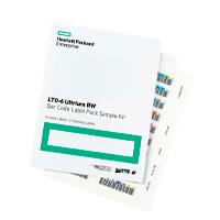 Esta es la imagen de paquete de etiquetas con codigo de barras hp lto-6 ultrium rw