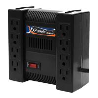 Esta es la imagen de regulador de voltaje modelo complet erv-9-001 xp1300 1300va / 650w con supresor integrado 8 contactos. 120v entrada/salida. 60 meses de garantia.