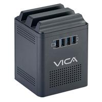 Esta es la imagen de regulador de voltaje vica connect 800 800 va / 400 w 4 tomas nema 5-15r y centro de carga con 4 puertos usb