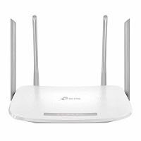 Esta es la imagen de router |tp-link | ec220-g5 | inalambrico | ac1200 dual band 2.4ghz a 300mbps y 5ghz a 867mbps 3 puertos lan 10/100/1000 1 puerto wan 10/100/1000 y 4 antenas fijas omnidireccionales