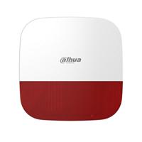 Esta es la imagen de sirena inalmbrica para exterior/dahua / dhi-ara13-w2/ con estrobo rojo/ 110db / mltiples sonidos de alarma/ ip65/ alarma de batera baja