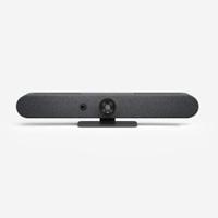 Esta es la imagen de sistema de videoconferencia logitech rally bar mini all in one 4k 30fps zoom 4x hd ideal para salas pequeñas y medianas grafito