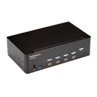 Esta es la imagen de switch conmutador kvm de 4 puertos hdmi - 4k de 30hz - de pantalla doble - startech.com mod. sv431dhd4ku
