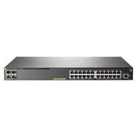 Esta es la imagen de switch hpe aruba jl255a 2930f 24g rj45 poe 370w y 4 sfp 1/10ge administrable l3