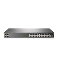 Esta es la imagen de switch hpe aruba jl261a 2930f 24g rj45 poe 370w y 4 sfp 1g administrable l3