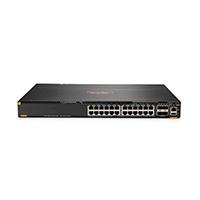 Esta es la imagen de switch hpe aruba jl662a 6300m con 24 puertos poe+ y 4 sfp56 a 1/10/25 g