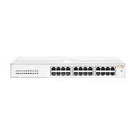 Esta es la imagen de switch hpe aruba r8r49a instant on 1430 con 24 puertos rj45 10/100/1000 mbps no administrable