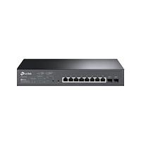 Esta es la imagen de switch tp-link sg2210mp gigabit administrable omada sdn 8 puertos poe capa 2 con 2 ranuras sfp gigabit 802.3at/af 150w para escritorio o rack