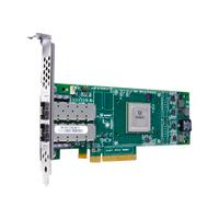 Esta es la imagen de tarjeta controladora hpe storefabric sn1100q canal de fibra 16gb de 2 puertos