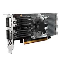 Esta es la imagen de tarjeta de red qnap qxg-100g2sf-e810 / dual-port 100 gbe network expansion card / intel ethernet controller e810-cam2 / 2 puertos qsfp28 / pcie 4.0x16