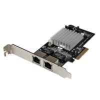 Esta es la imagen de tarjeta pci express adaptador de red pci express pci-e gigabit ethernet con 2 puertos rj45 de 1gbps y chipset intel i350 - startech.com mod. st2000spexi