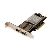 Esta es la imagen de tarjeta pci express de red de fibra de 10gb con 2 puertos de sfp abiertos - startech.com mod. pex20000sfpi