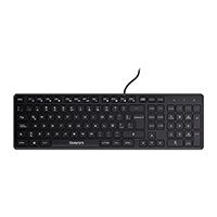 Esta es la imagen de teclado alambrico quaroni usb 104 teclas color negro